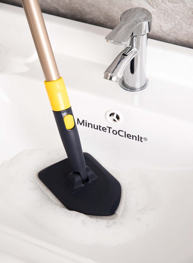 MinuteToCleanIt عبوة رأس بديلة من MinuteToCleanIt لفرشاة تنظيف بلاط الحمام القابلة للتمديد - عبوة من قطعتين من إسفنج التنظيف - Image 5